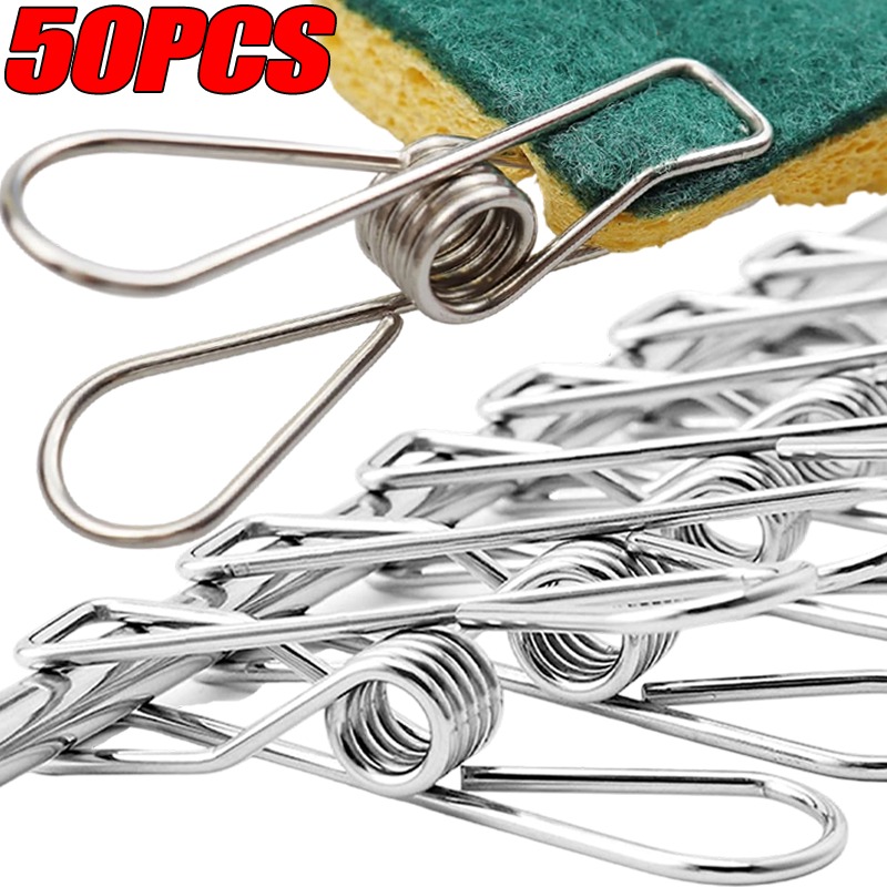 10/50PCS Stainless Steel Clips - Sock Organizer Tray avaliação e preço