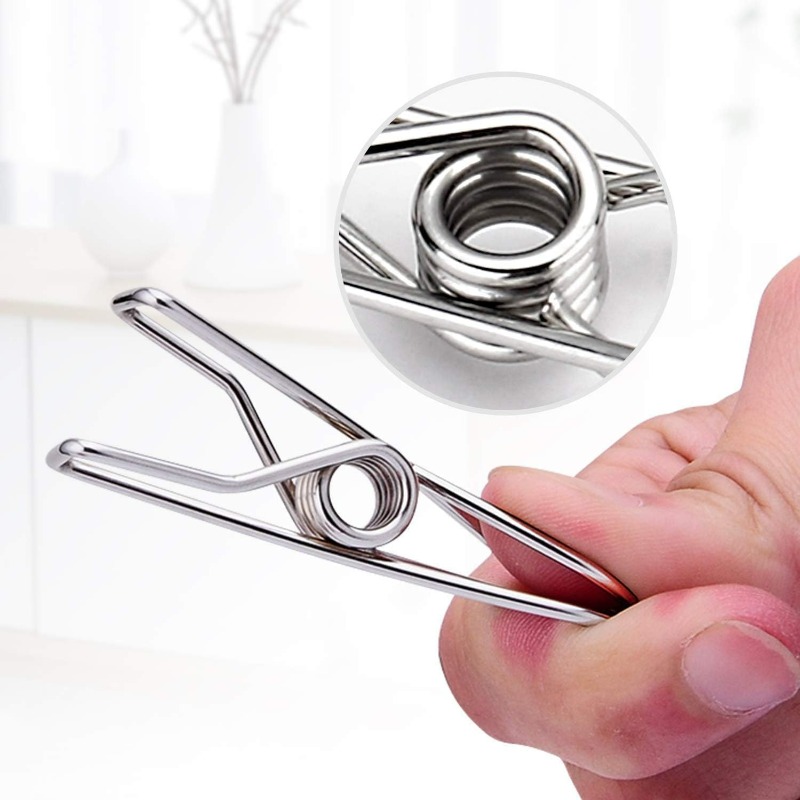 10/50PCS Stainless Steel Clips - Sock Organizer Tray avaliação e preço