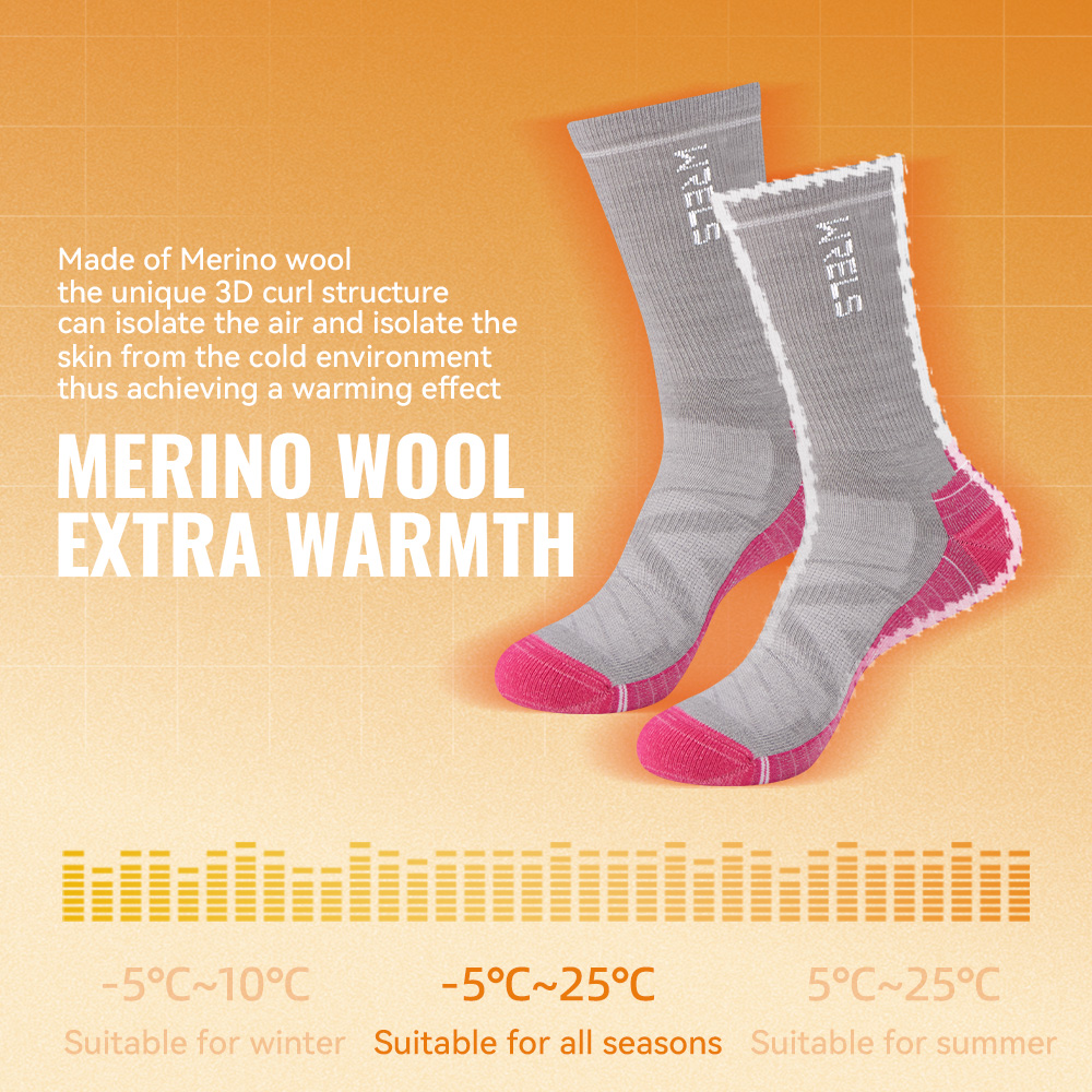 WRELS 1/2/3 Merino Wool Socks  - Wool Hiking Sock avaliação e preço