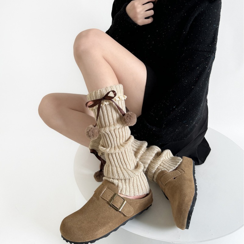 Camel Knit Leg Warmers with Fu - Boot Sock Slouchy avaliação e preço