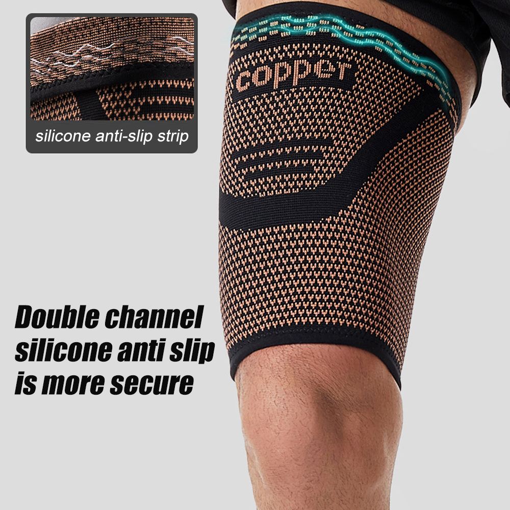 1pc Copper Thigh Compression S - Compression Sleeve Calf avaliação e preço