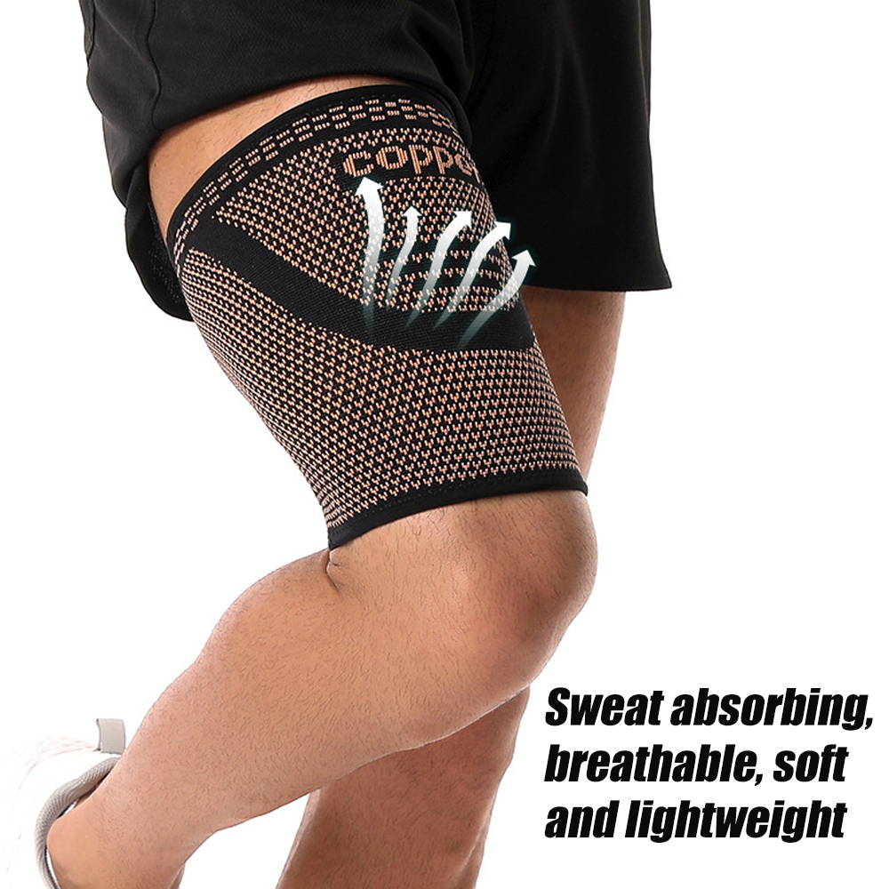 1pc Copper Thigh Compression S - Compression Sleeve Calf avaliação e preço