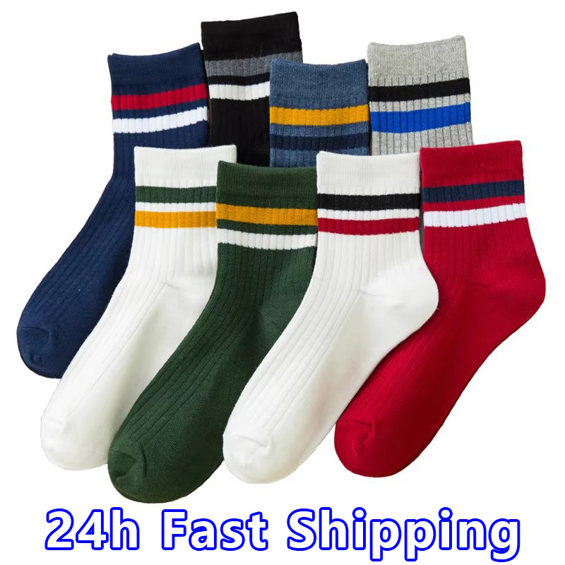 3 Pairs/Pack Cotton Mens Socks - Cotton Crew Sock Pack avaliação e preço