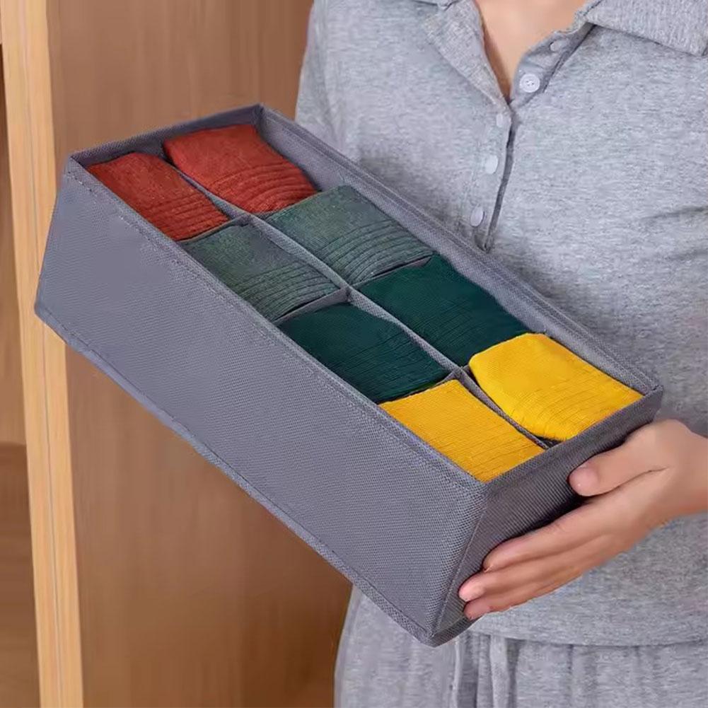 6/7/8/24 Grids Foldable Fabric - Sock Organizer Tray avaliação e preço