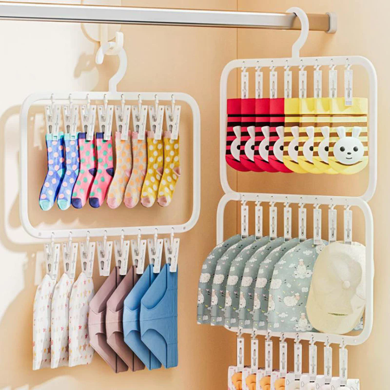 Multi-clip Sock Drying Rack Mu - Sock Organizer Tray avaliação e preço
