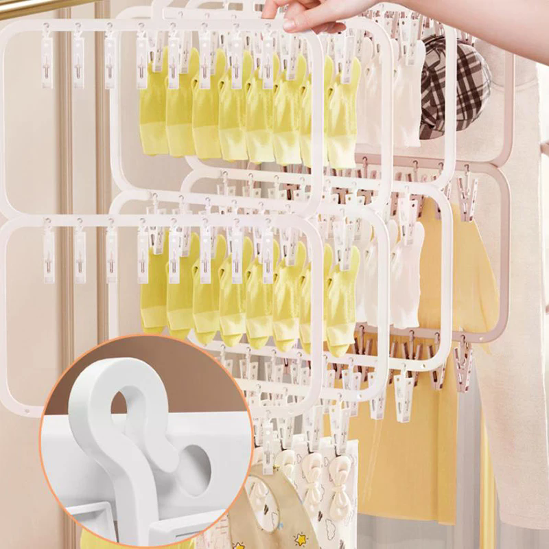 Multi-clip Sock Drying Rack Mu - Sock Organizer Tray avaliação e preço