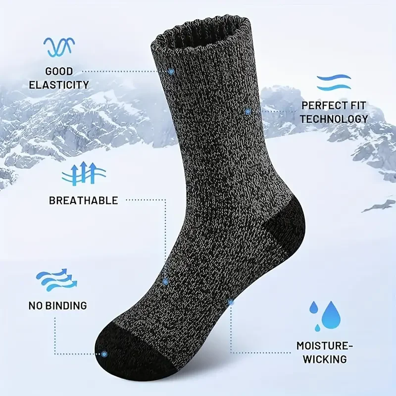 5 Pairs Merino Wool Socks for  - Wool Hiking Sock avaliação e preço