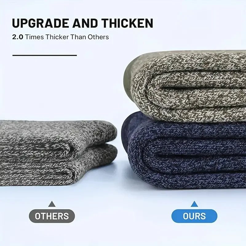 5 Pairs Merino Wool Socks for  - Wool Hiking Sock avaliação e preço