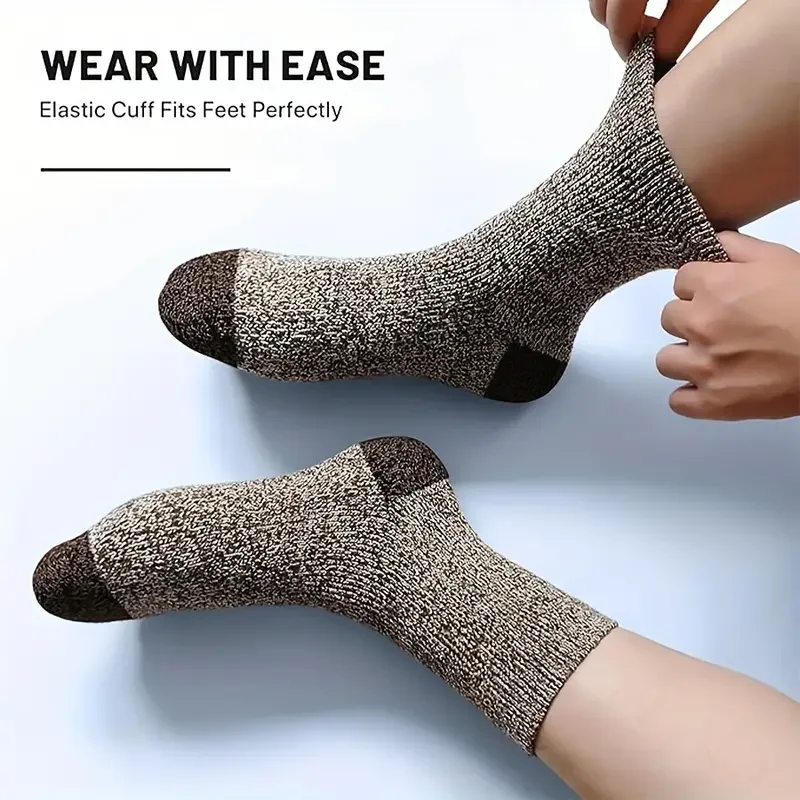 5 Pairs Merino Wool Socks for  - Wool Hiking Sock avaliação e preço