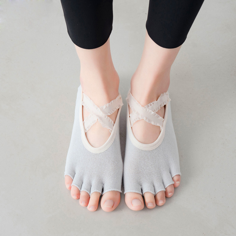 Five Finger Yoga Socks Lace Cr - Toe Sock Split avaliação e preço