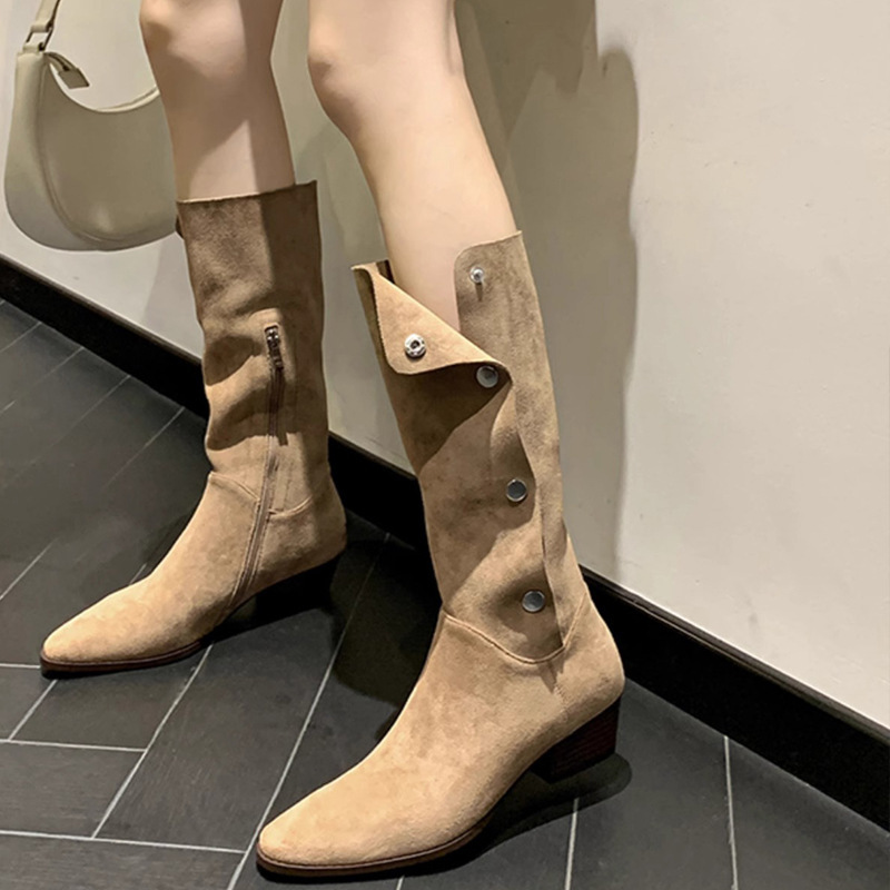 Women's shoes 2025 autumn and  - Knee High Sock Women avaliação e preço
