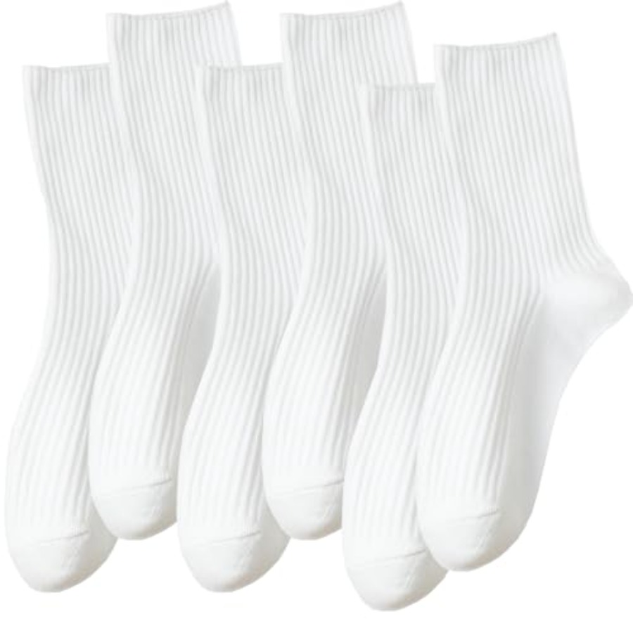 DOKUTOKU Womens Crew Socks Siz - Cotton Crew Sock Pack avaliação e preço