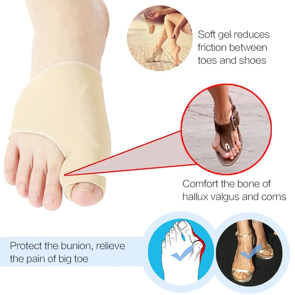 2Pcs Toe Separator Hallux Valg - Ankle Brace Sock avaliação e preço